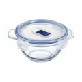 Caserola, Luminarc, Pure Box, 14 x 14 x 7 cm, 0.5 L, sticla, transparent