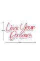 Decoratiune luminoasa LED, Live Your Dream, Benzi flexibile de neon, DC 12 V, Rosu