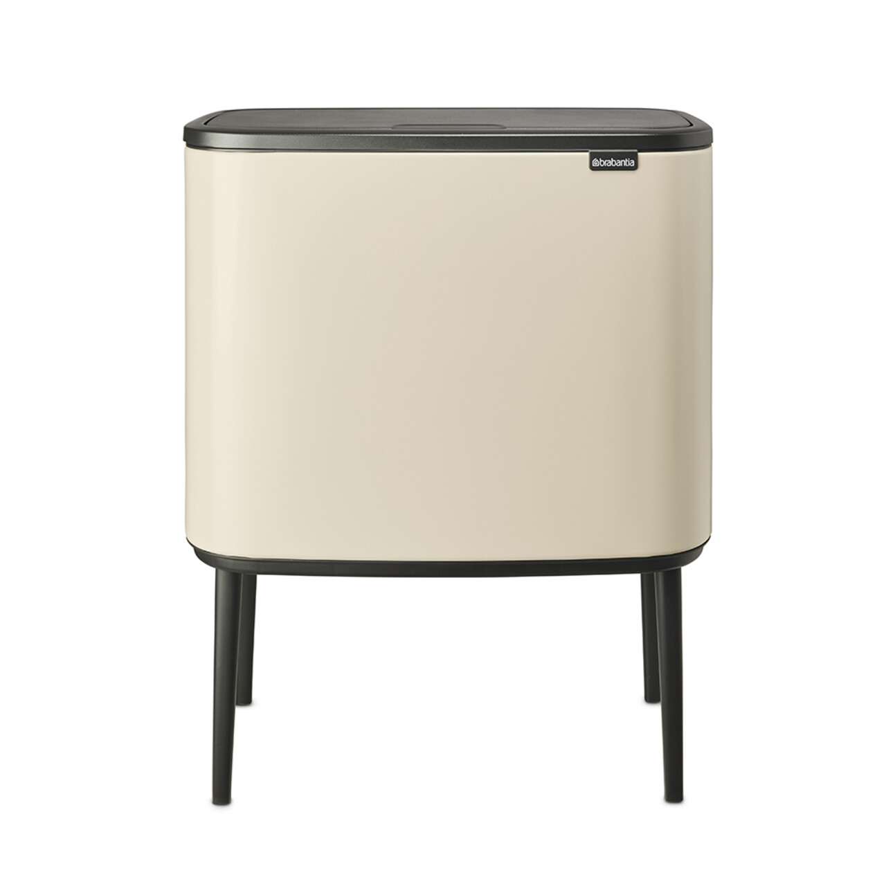 Cos de gunoi cu soft touch, Brabantia, Bo Touch, 3x11 L, 31.2x54x68 cm, otel, bej - 1 | YEO