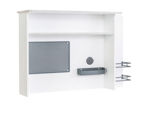 Raft pentru birou, Çilek, white study unit, 108.5x72x29.5 cm, multicolor