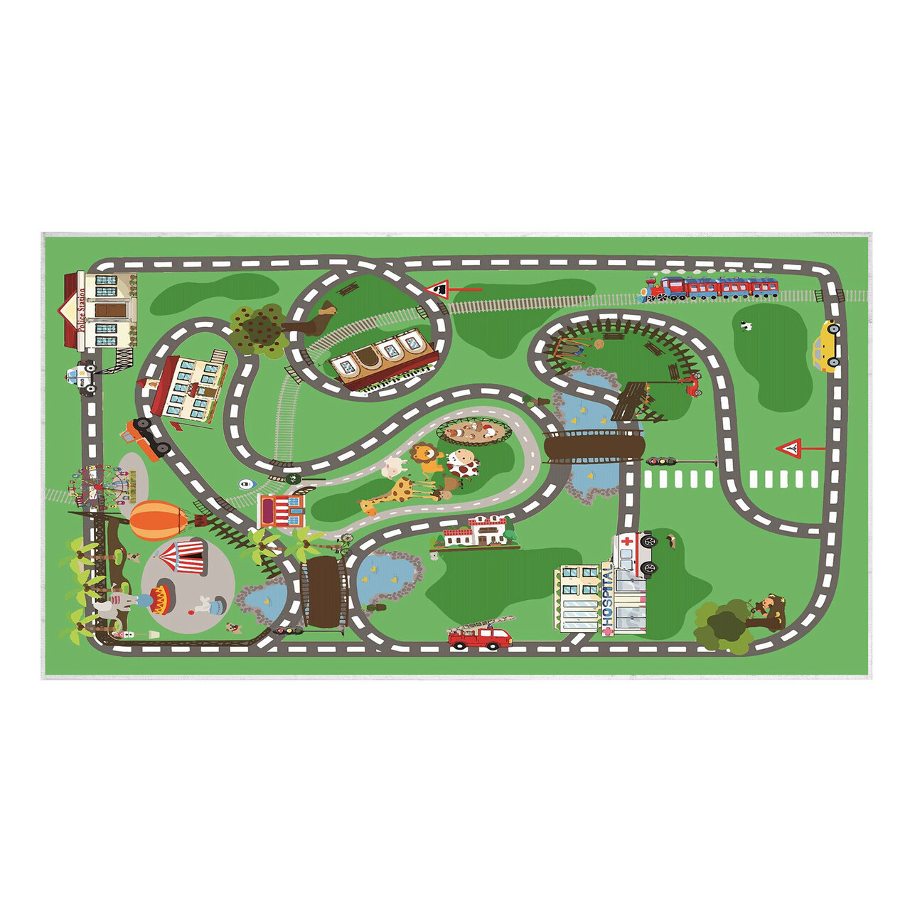 Covor, Kids-47, 80x120 cm, Poliamida, Verde - 1 | YEO