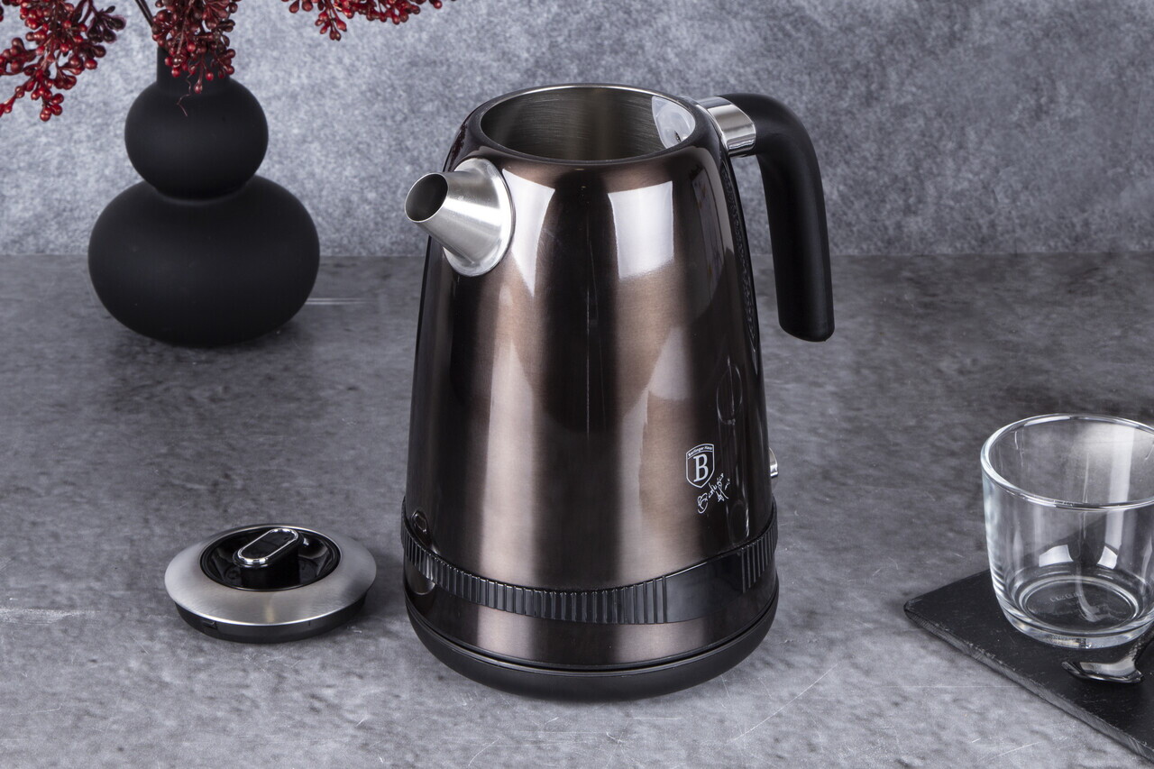 Ceainic electric digital Berlinger Haus, Shiny Black, 1.7 L, inox, negru - imagine 2