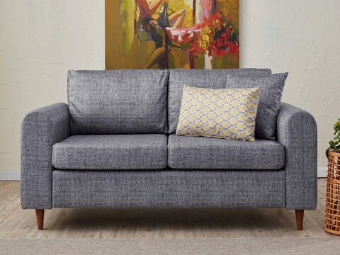 Canapea 2 locuri, balcab home, 825blc2840, lemn de brad, gri