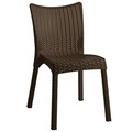 Set mobilier de gradina 5 piese Explore-Confident, Pakoworld, masa si 4 scaune, 90x90x73.5 cm, polipropilena, maro