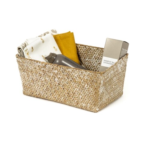 Cos pentru depozitare, Compactor, Kito, 30 x 20 x 13 cm, iarba de mare, bej