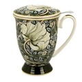 Cana cu infuzor Art Gallery, Duo, 330 ml, portelan, verde