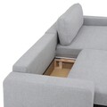 Coltar extensibil cu sezlong dreapta, Livorno, L.303 l.183/99 H.85, stofa, gri deschis
