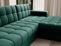 Coltar extensibil dreapta 3 locuri ELTAP, RT-35LU, Blezalt, 240x150x82 cm, lemn/poliester, verde inchis