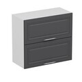 Dulap pentru bucatarie, Hanah Home, Minar, 80x72x37 cm, Alb / Antracit