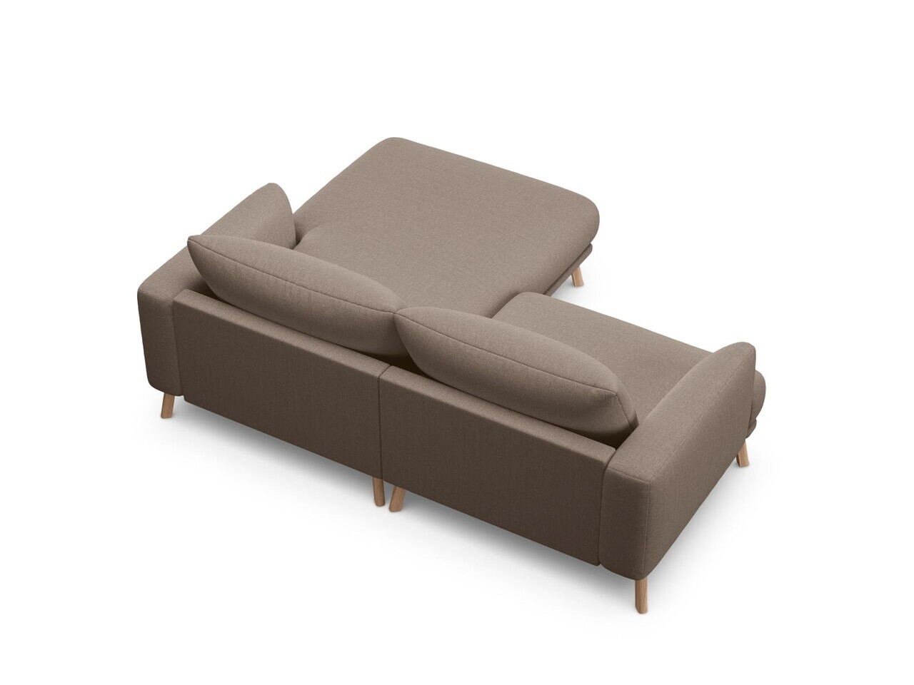 Coltar dreapta 3 locuri, Naomi, Micadoni Home, 200x170x75 cm, tesatura structurata, cappuccino — imaginea 4