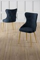 Set scaune 4 piese, Charlotte, Alpa, Antracit / Aur