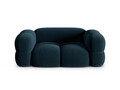 Canapea 2 locuri, Loretto, Cosmopolitan Design, 180x100x68 cm, catifea, albastru petrol inchis