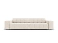 Canapea 4 locuri, Jennifer-51, Micadoni Home, 244x102x70 cm, catifea, bej deschis