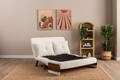 Canapea extensibilă cu 2 locuri, Futon, 859FTN2726, Metal , Alb