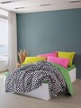 Lenjerie de pat dubla, Dazzle - Green, Cozy Home, Bumbac Ranforce