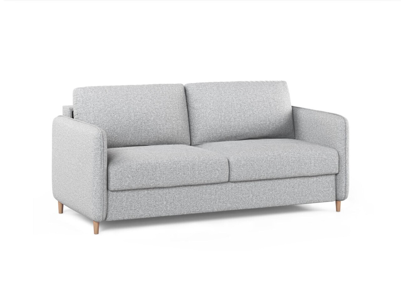 Canapea extensibila 3 locuri, Simo, Micadoni Home, 184x102x95 cm, tesatura structurata, gri deschis — imaginea 6