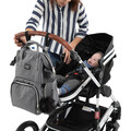 Ghiozdan multifunctional pentru mamici, Anne Bebek, Poliester, Gri
