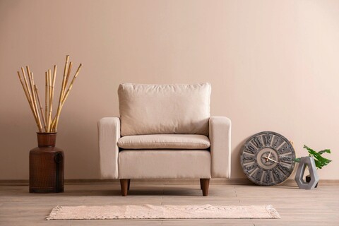 Fotoliu, futon, 859ftn1752, metal, crem
