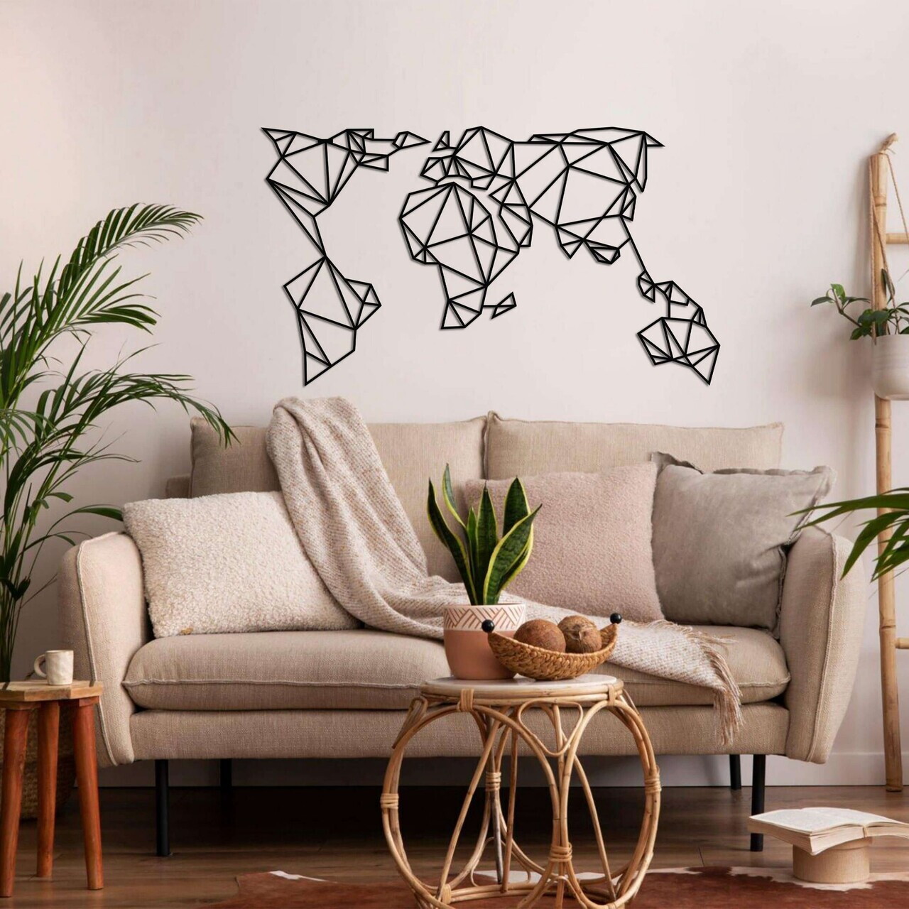 Decoratiune de perete, 5138, Metal, Dimensiuni: 150 x 86 cm, Negru