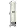 Dulap pentru haine, Comforty, Martin 1, 42x200x50 cm, Alb / Negru / Auriu