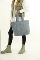 Geanta shopper, Madamra, 21KT12-002 - Grey, textil, gri