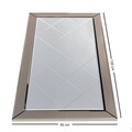 Oglinda decorativa, Neostill, A330D, 65 x 130 x 2.2 cm, mdf, argintiu
