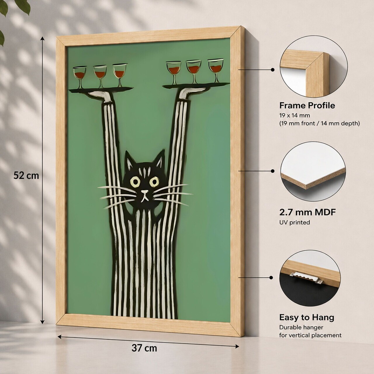 Tablou decorativ, 3752AACT-036, Fundal: 100% MDF (Grosime: 2,7 mm) Vopsire: Imprimare UV, Multicolor — imaginea 2