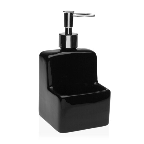 Dozator detergent lichid cu suport burete Ellery, Versa, 11.2 x 9.8 x 19 cm, dolomit, negru 1``1/2