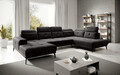 Coltar dreapta 6 locuri ELTAP, RT-10LU, Bretan, 350x205x107 cm, lemn/poliester, negru