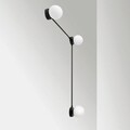 Aplica de perete, Fulgor, 942FLG1286, Metal, Negru / Crem