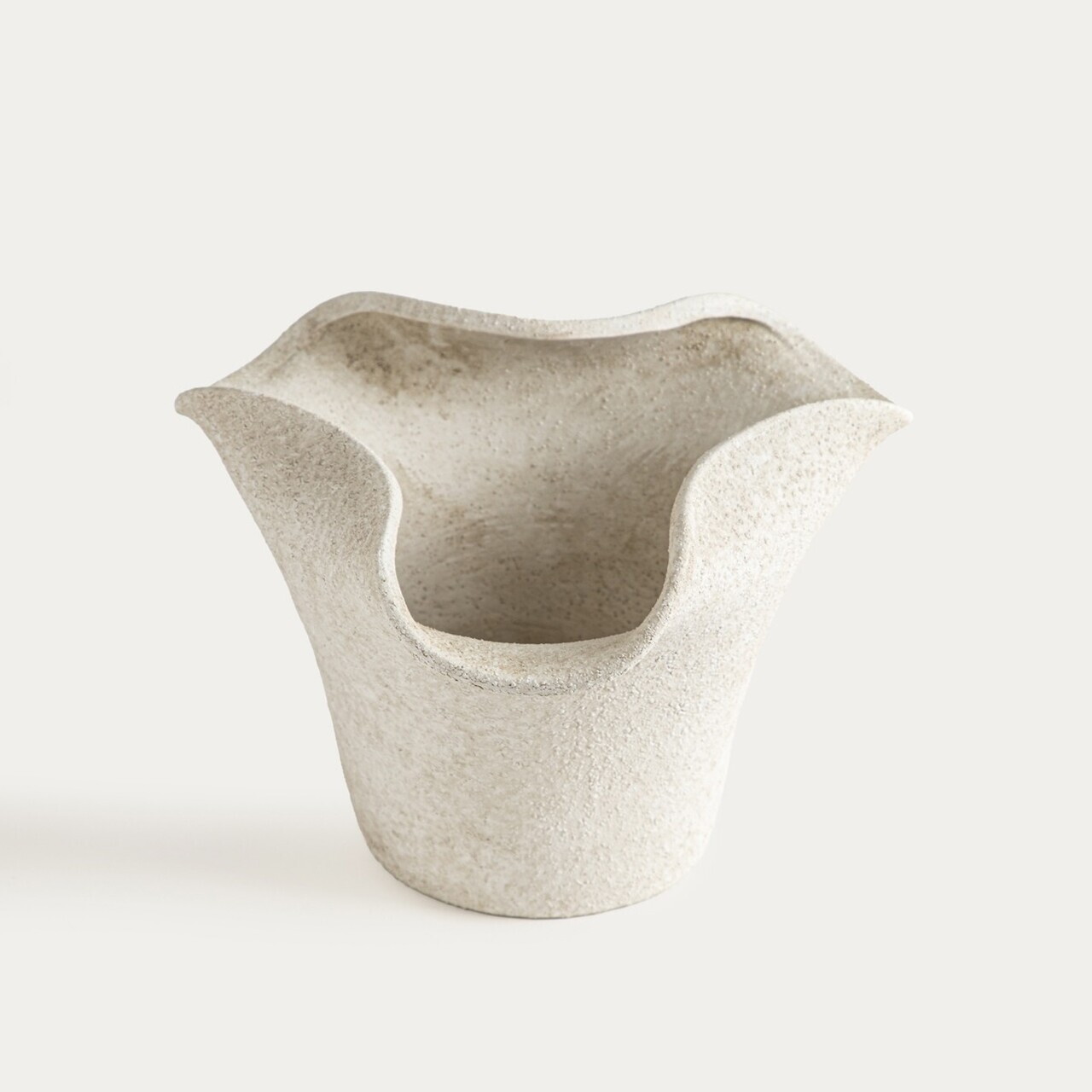 Vaza Tavero, Homla, 25x22x16 cm, ceramica, alb — imaginea 4