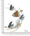 Decoratiune de perete Dory, Mauro Ferretti, 61x86 cm, fier/MDF, multicolor