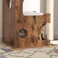 Ansamblu de joaca pisici / arbore pentru pisici, Feandrea, cu rampa pentru zgariat, 66x42x88 cm, PAL/plus/sisal, maro