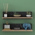 Set 2 rafturi pentru perete, Wren, E18 - 2454, 60 x 15 x 13 cm, pal melaminat, multicolor