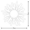 Decoratiune de perete, Mirror Sun, Metal, Dimensiune: 75 x 75 cm, Multicolor