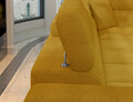 Coltar extensibil stanga 4 locuri ELTAP, ERI-32, Eridano, 275x202x88 cm, lemn/poliester, galben