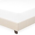 Pat tapitat Queen Size 155x205 cm cu somiera, Newark, L.209 l.166 H.130, lemn/stofa, bej