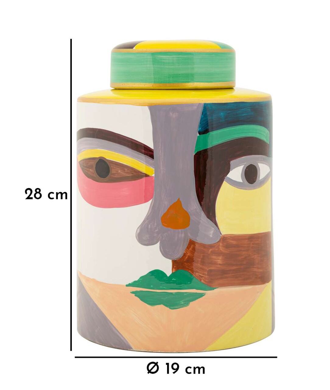 Vas decorativ Piccassy Color Top, Mauro Ferretti, 19x28 cm, ceramica, multicolor - imagine 8