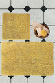 Set covorase de baie 2 piese, Alessia Home, Victoria, Bumbac, Auriu