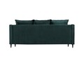 Canapea extensibila, Freesia, Mazzini Sofas, 3 locuri, cu lada de depozitare, 215x94x90 cm, catifea, albastru petrol