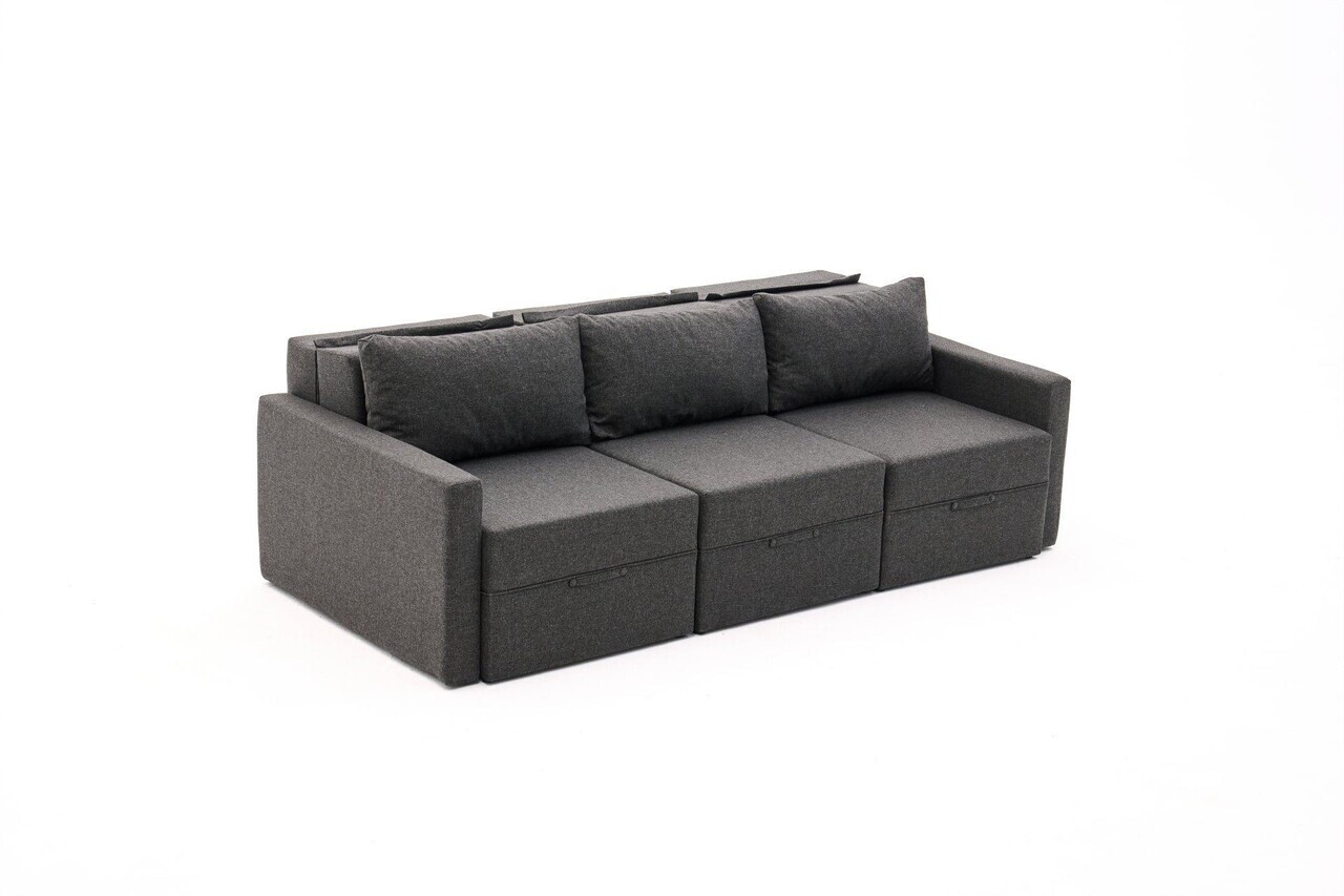Canapea extensibila 3 locuri, Atelier del Sofa, 613LFS1128, Antracit — imaginea 5