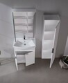 Dulap de baie cu oglindă, Hanah Home, Purus Desna 60, Alb