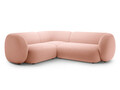 Coltar stanga 4 locuri, Kate, Micadoni, 252x220x76 cm, catifea, roz