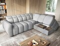 Coltar extensibil dreapta 4 locuri ELTAP, RT-04SO, Falconn, 258x208x107 cm, lemn/poliester, gri