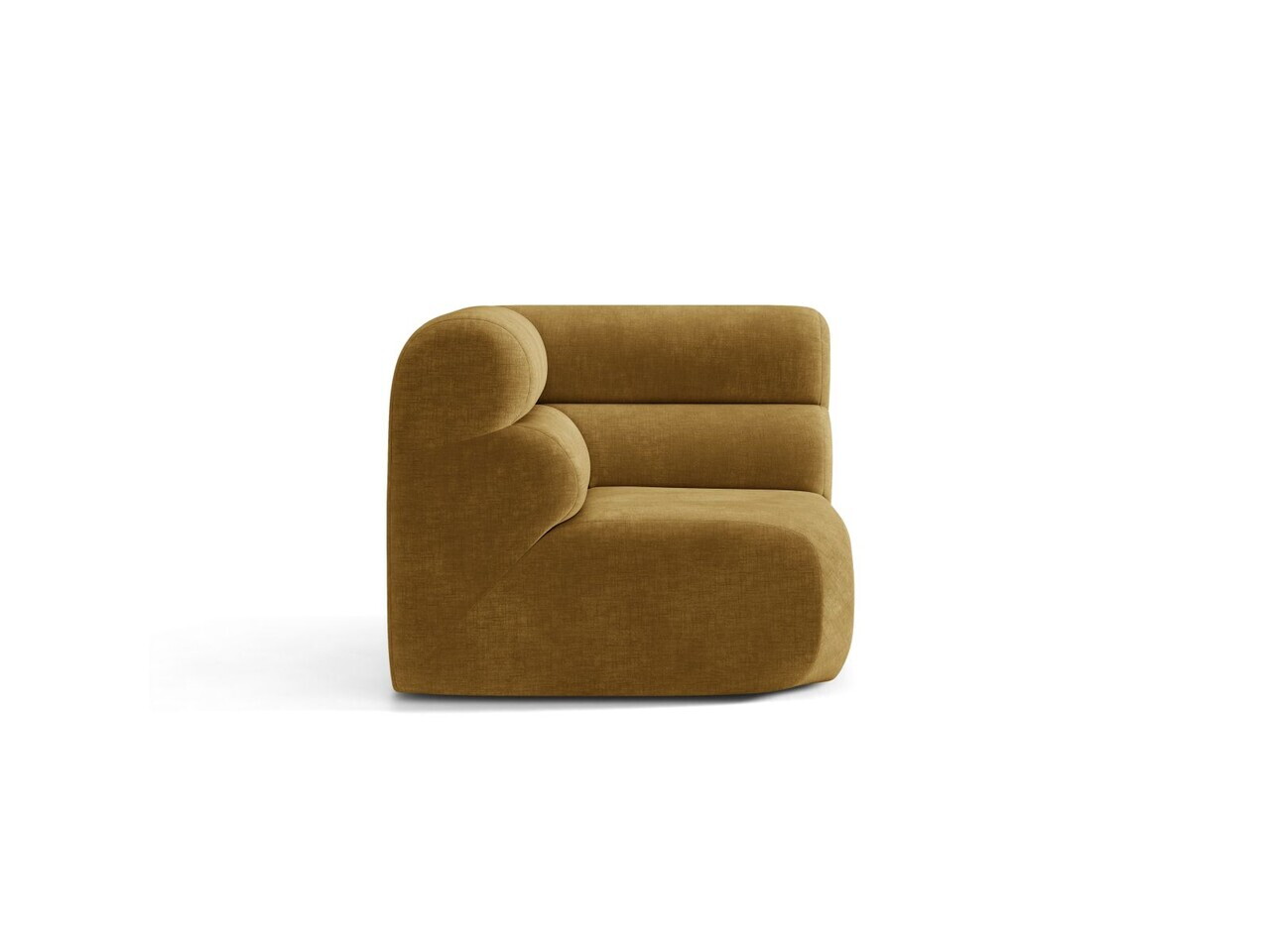 Modul coltar, Neo, Micadoni Home, 100x100x83 cm, tesatura Chenille, galben mustar — imaginea 3