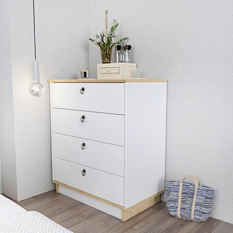 Dulap, zena home, sahra, 72x83.1x42 cm, pal, stejar alb