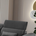 Coltar extensibil stanga 4 locuri ELTAP, Foble, 267x196x100 cm, lemn/poliester, gri inchis