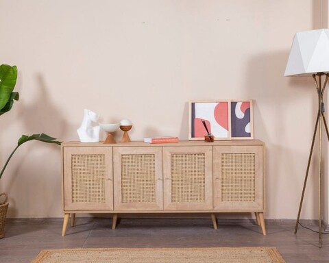 Consola, Wolina, Calvin, 80x180x41 cm, Corp: PAL 100% MELAMINAT, Stejar
