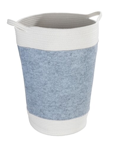 Cos de rufe, wenko, bea light grey, 75 l, 38 x 55 x 38 cm, bumbac/poliester, multicolor