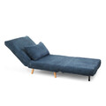 Canapea 1 loc Solace, Homla, 83x91x84 cm, MDF/catifea din poliester, bleumarin